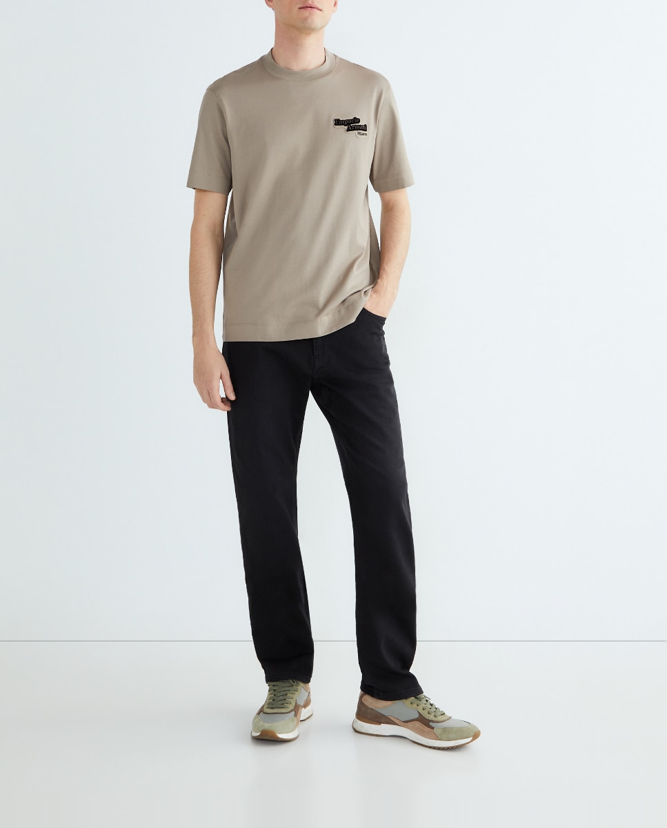 Imagen 0 de Camiseta de hombre manga corta con logotipo pequeño en pecho