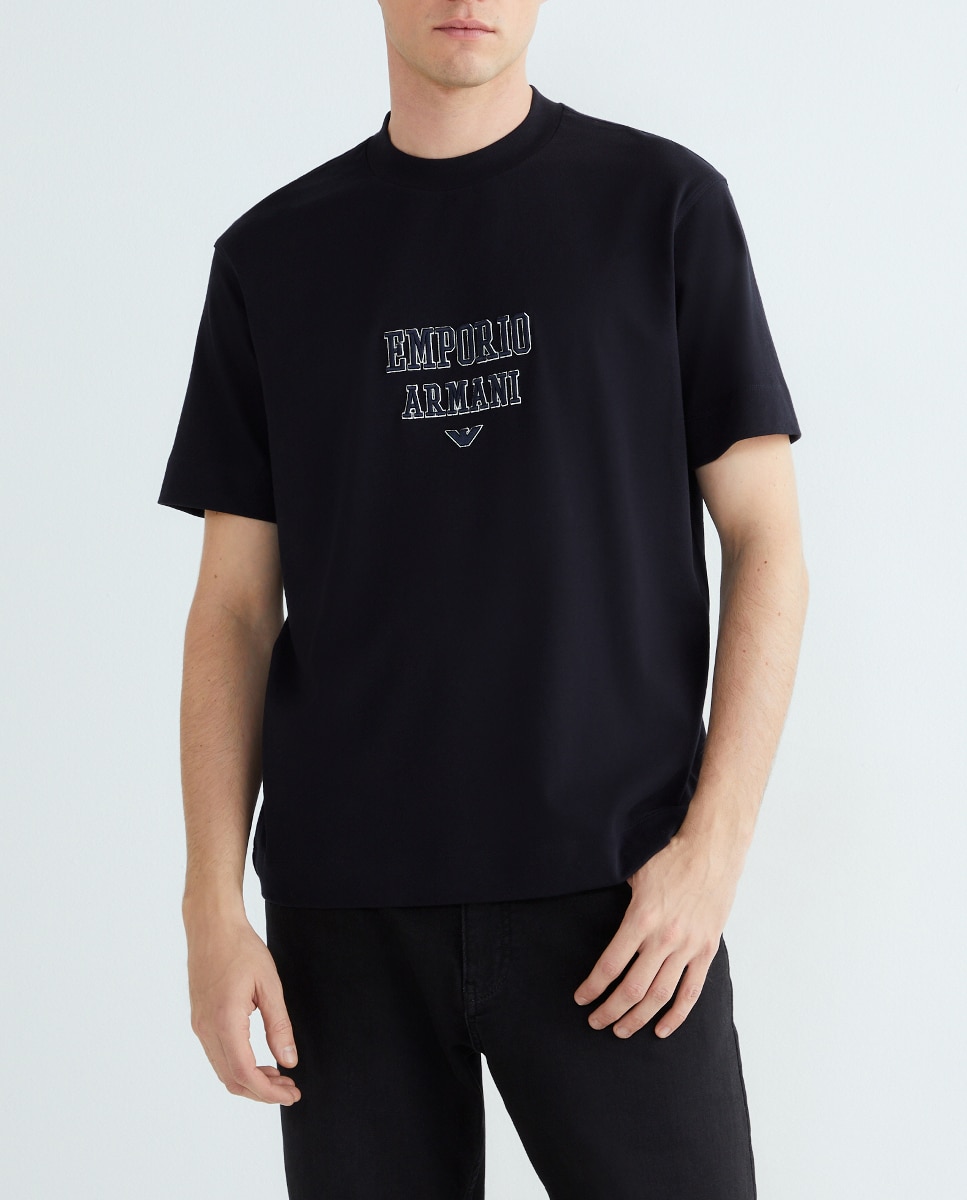 Imagen 0 de Camiseta de hombre manga corta con diseño de águila grande bordada en el pecho