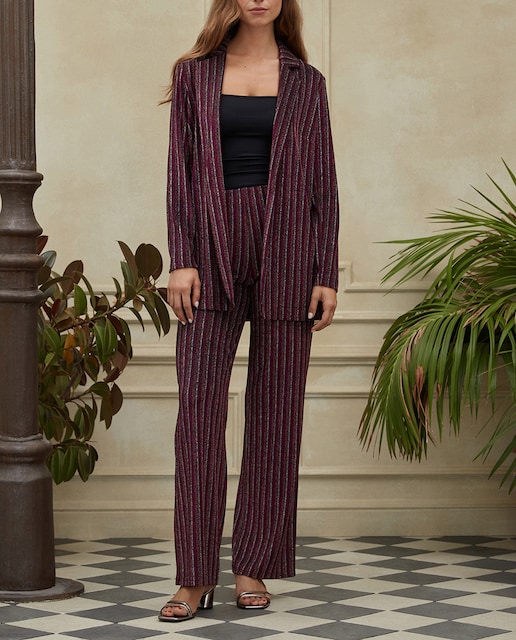 Imagen 0 de Pantalón de punto de mujer lúrex
