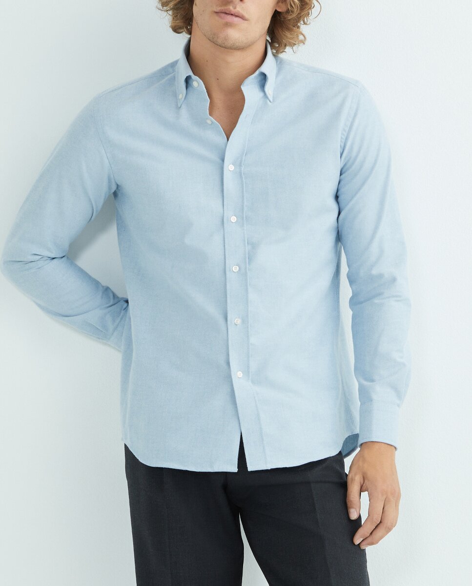 Imagen 0 de Camisa casual de hombre manga larga liso oxford