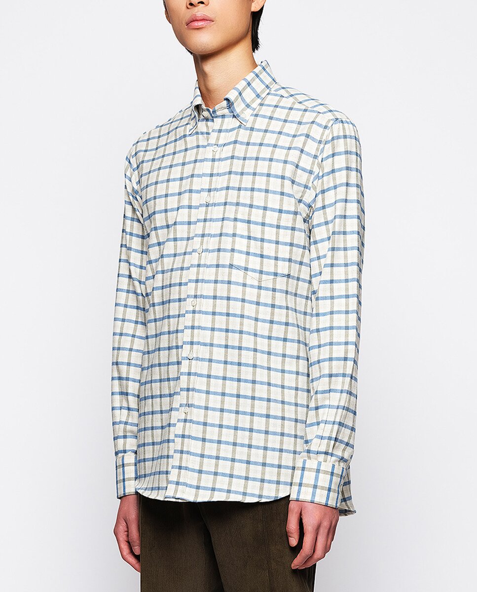 Imagen 0 de Camisa casual de hombre manga larga franela cuadros