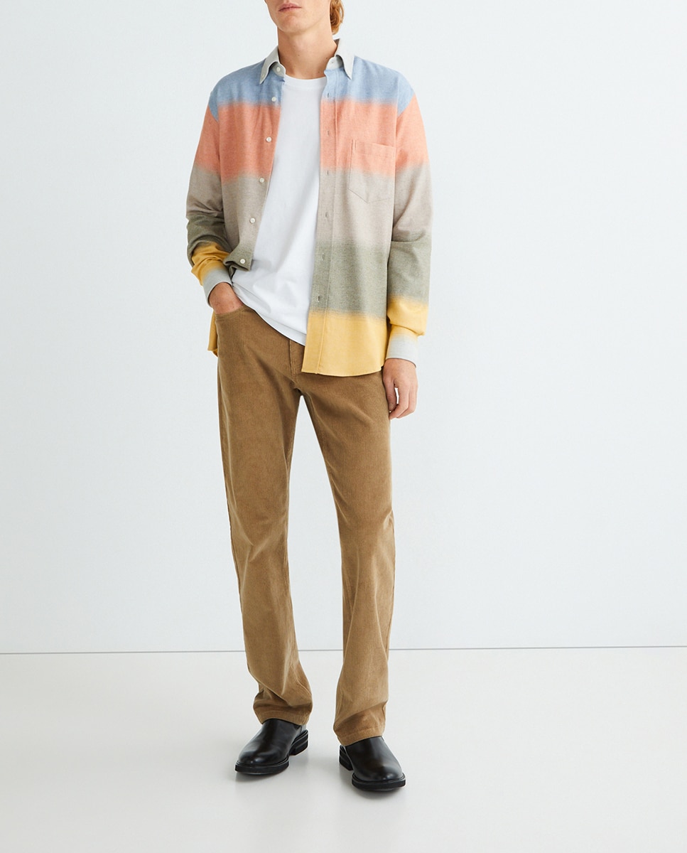 Imagen 0 de Camisa casual de hombre franela degrade horizontal