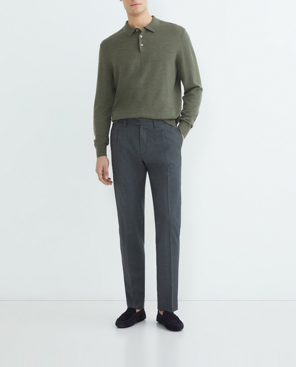 Imagen 0 de Pantalón hombre vestir custom fit fil a fil