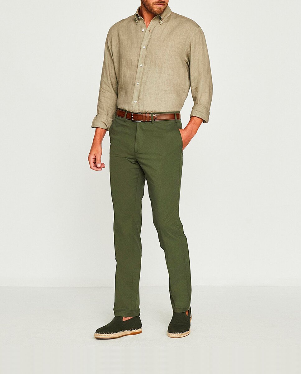 Imagen 0 de Pantalón hombre vestir regular fit mezcla lana poliéster liso azul marino