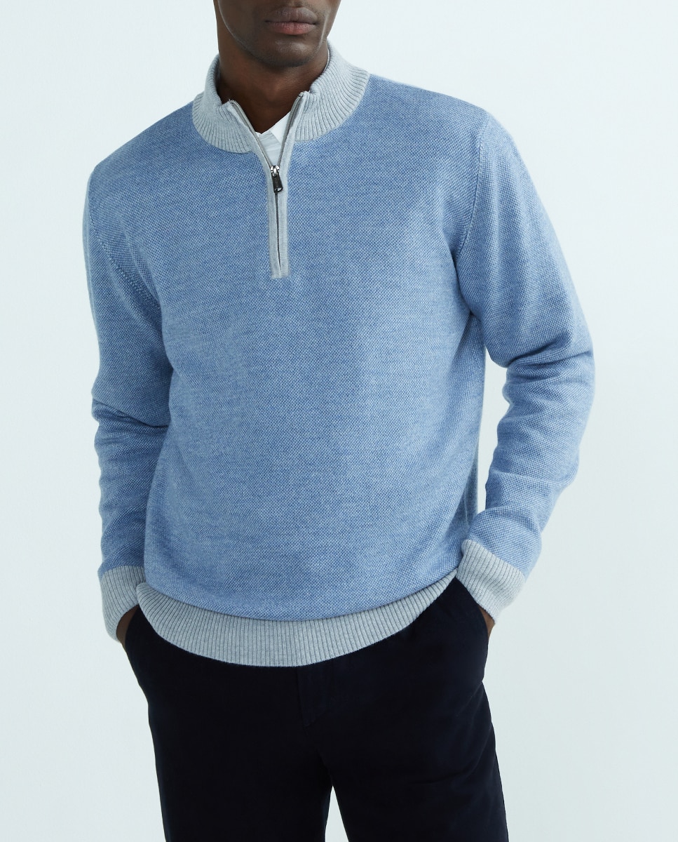 Imagen 0 de Jersey de hombre cuello perkins cremallera