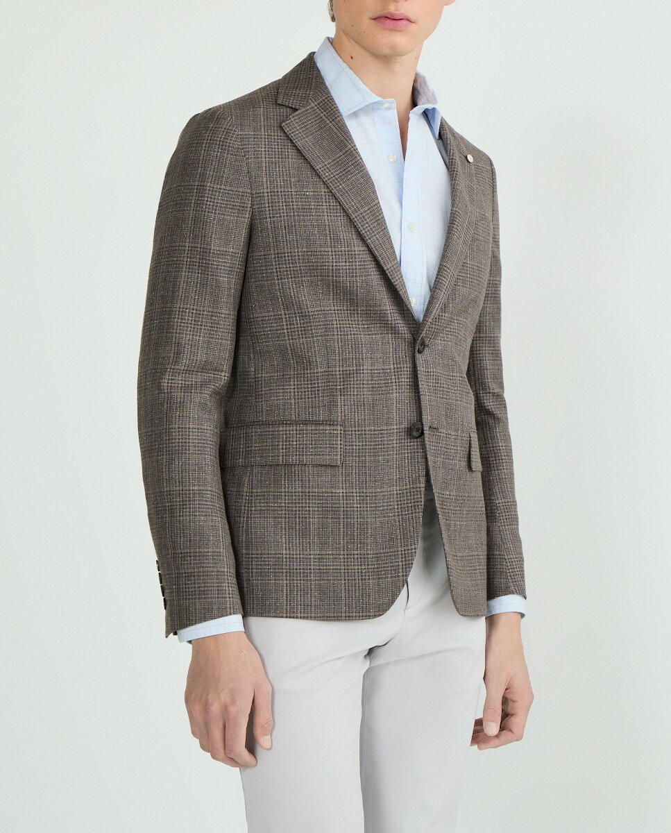 Imagen 0 de Chaqueta hombre custom fit cuadro gales