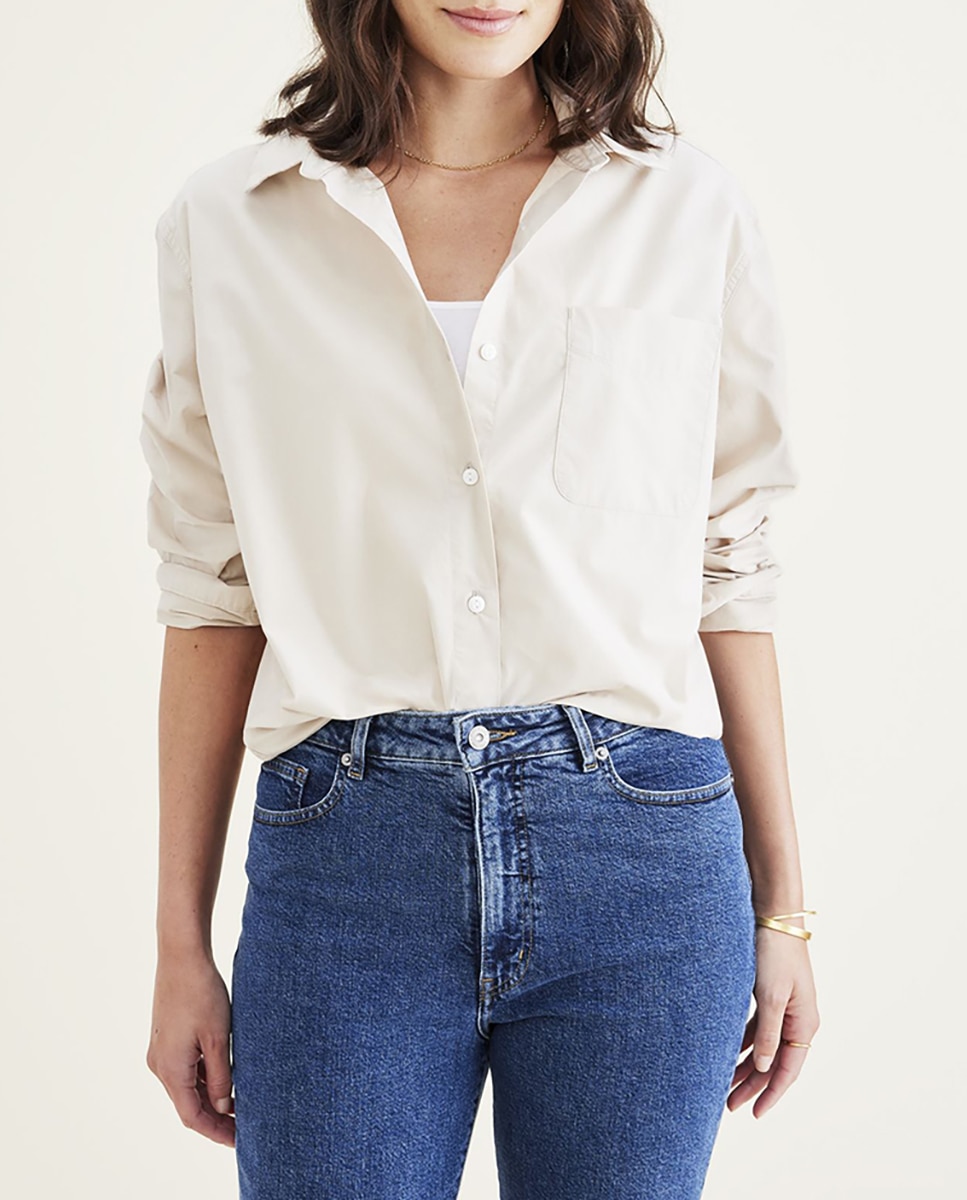 Imagen 0 de Camisa de mujer de manga larga tejido muy ligero
