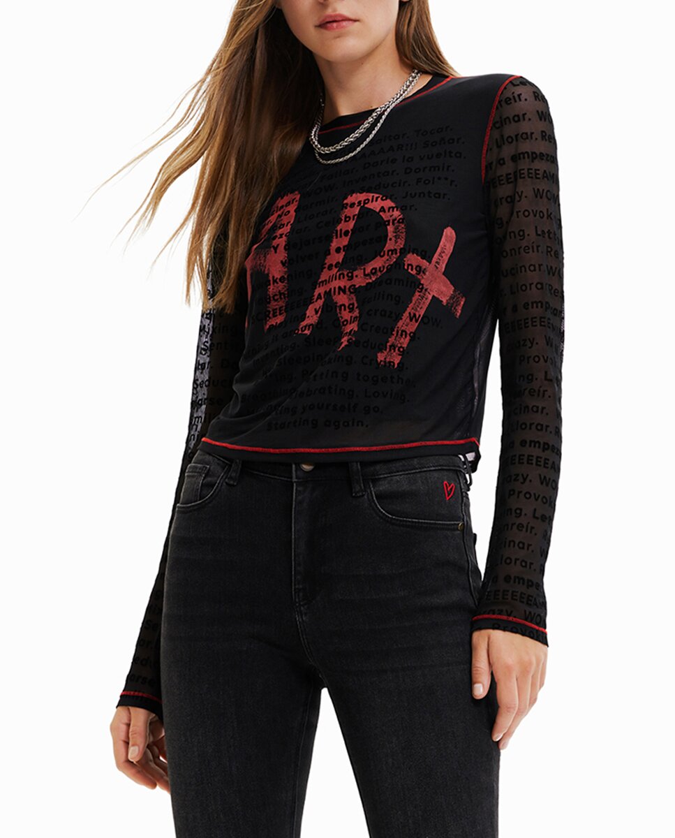 Imagen 0 de Camiseta de mujer en tul art