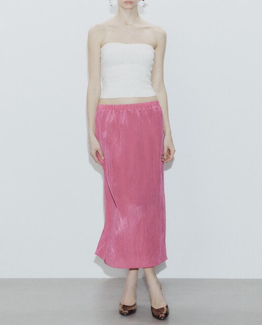 Imagen 0 de Falda midi satinada