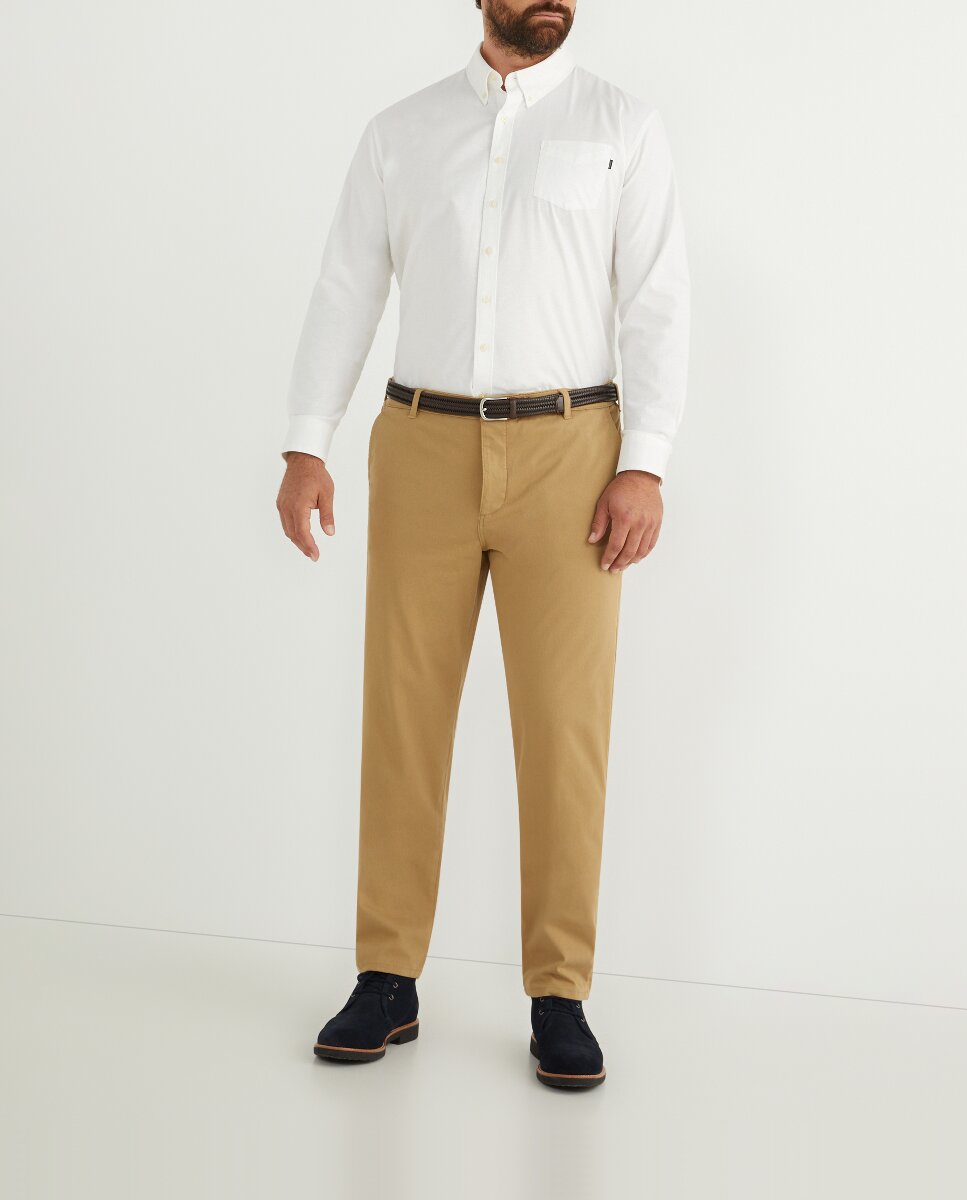 Imagen 0 de Chino de hombre Supreme Flex Slim beige tallas grandes