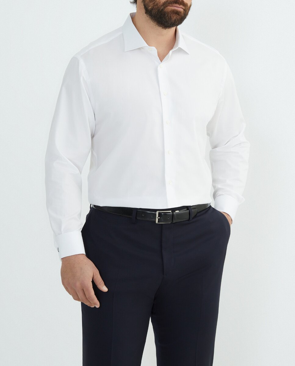 Imagen 0 de Camisa de twill de hombre classic de rayas azul tallas grandes