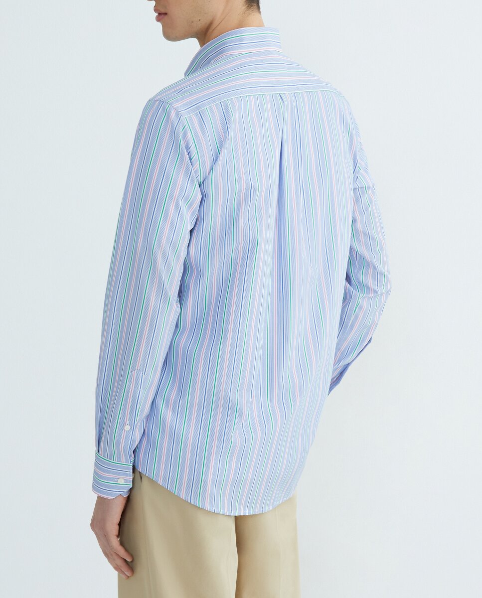 Imagen 0 de Camisa casual de hombre manga larga rayas Tallas grandes