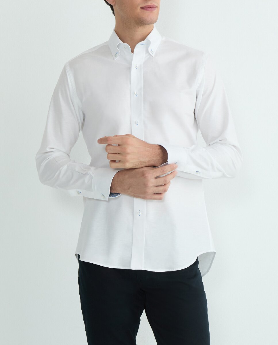 Imagen 0 de Camisa casual de hombre lisa manga larga Tallas grandes