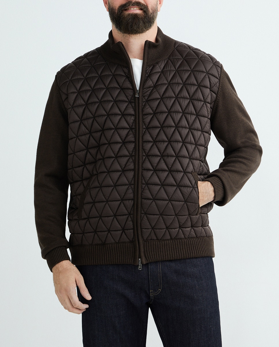 Imagen 0 de Chaqueta cremallera de hombre delantero acolchado tallas grandes