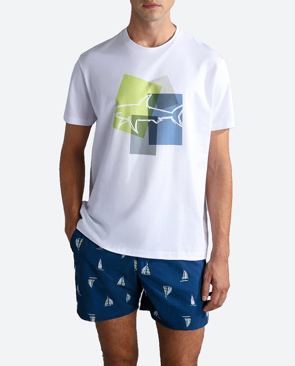 Imagen 0 de Camiseta de hombre manga corta logo abstracto tallas grandes