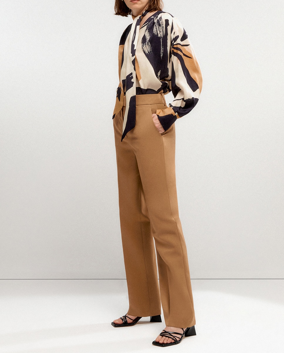 Imagen 0 de Pantalón recto liso mujer