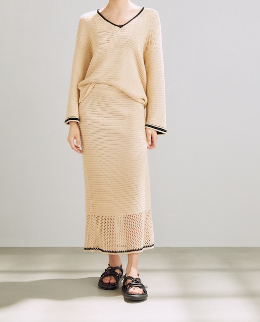 Imagen 0 de Jersey de mujer cuello pico manga larga