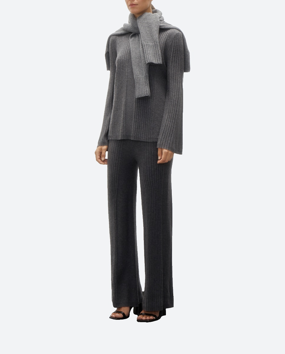 Imagen 0 de Pantalón ancho de punto de mujer