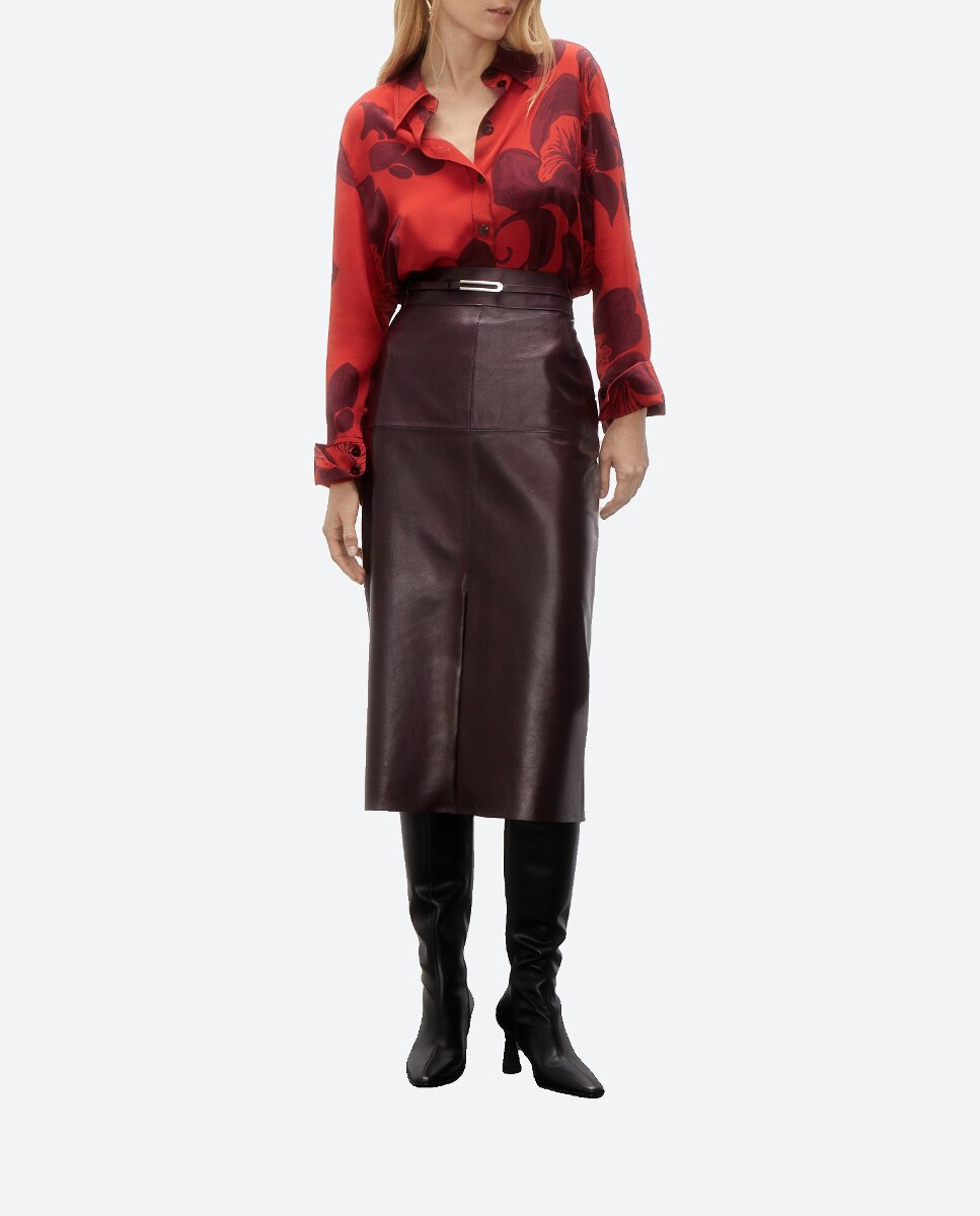 Imagen 0 de Blusa de mujer de manga larga camisera estampada