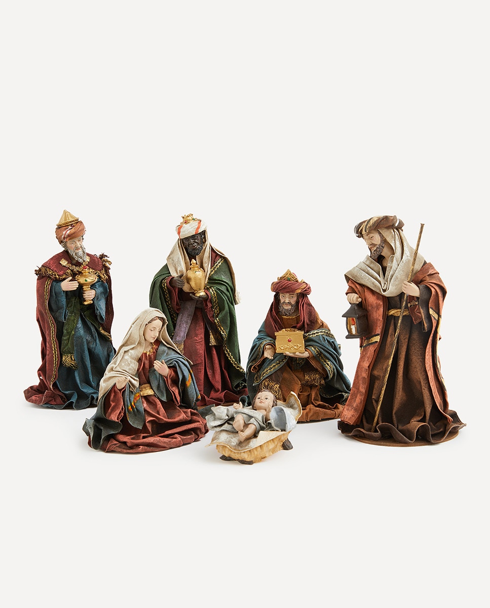 Imagen 0 de Set 6 figuras de papel maché Nacimiento Navidad El Corte Inglés