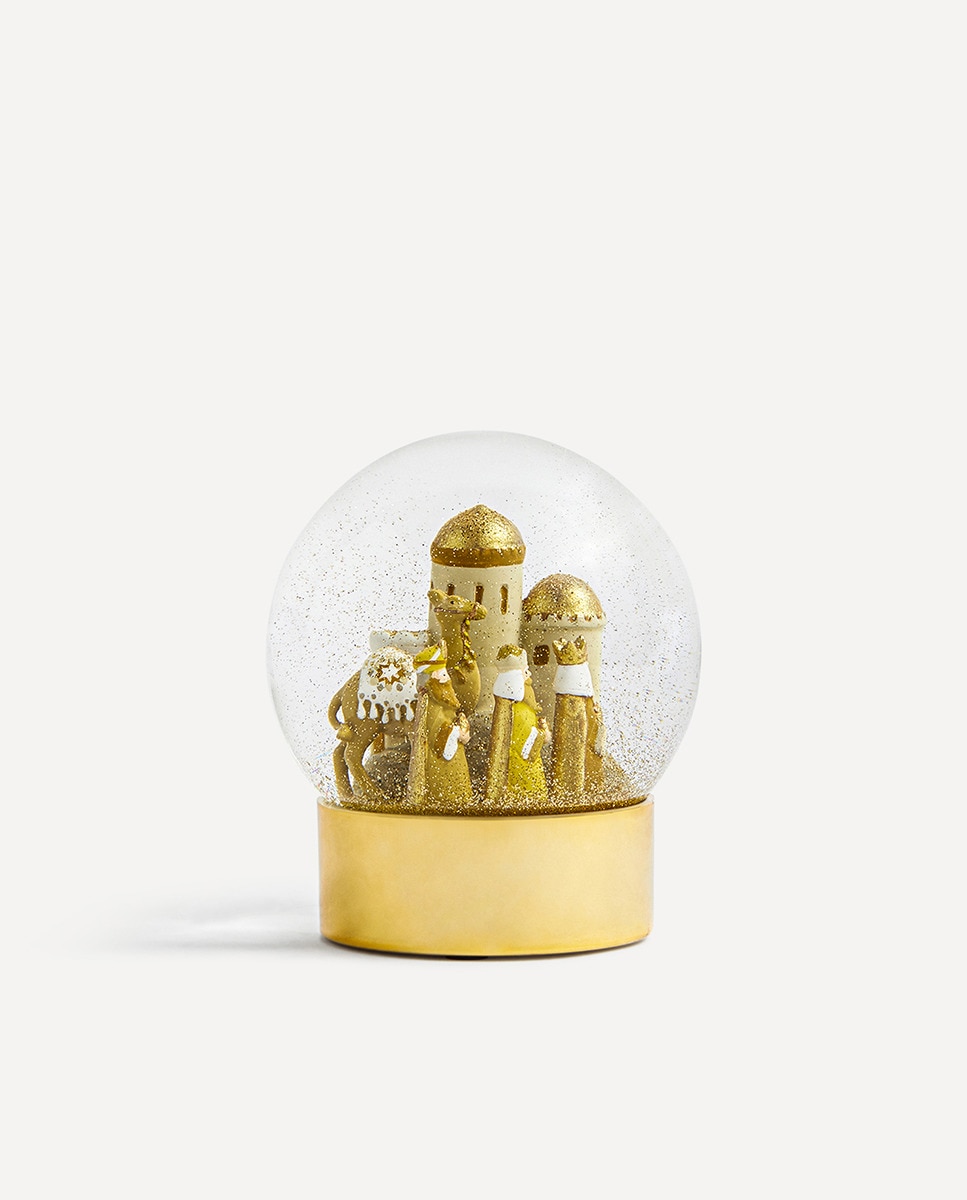 Imagen 0 de Bola de nieve dorada Reyes Magos Navidad El Corte Inglés