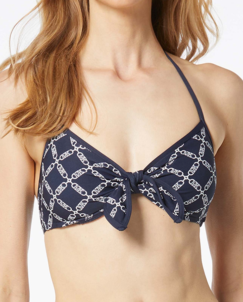 Imagen 0 de Sujetador estampado cadena tipo halter