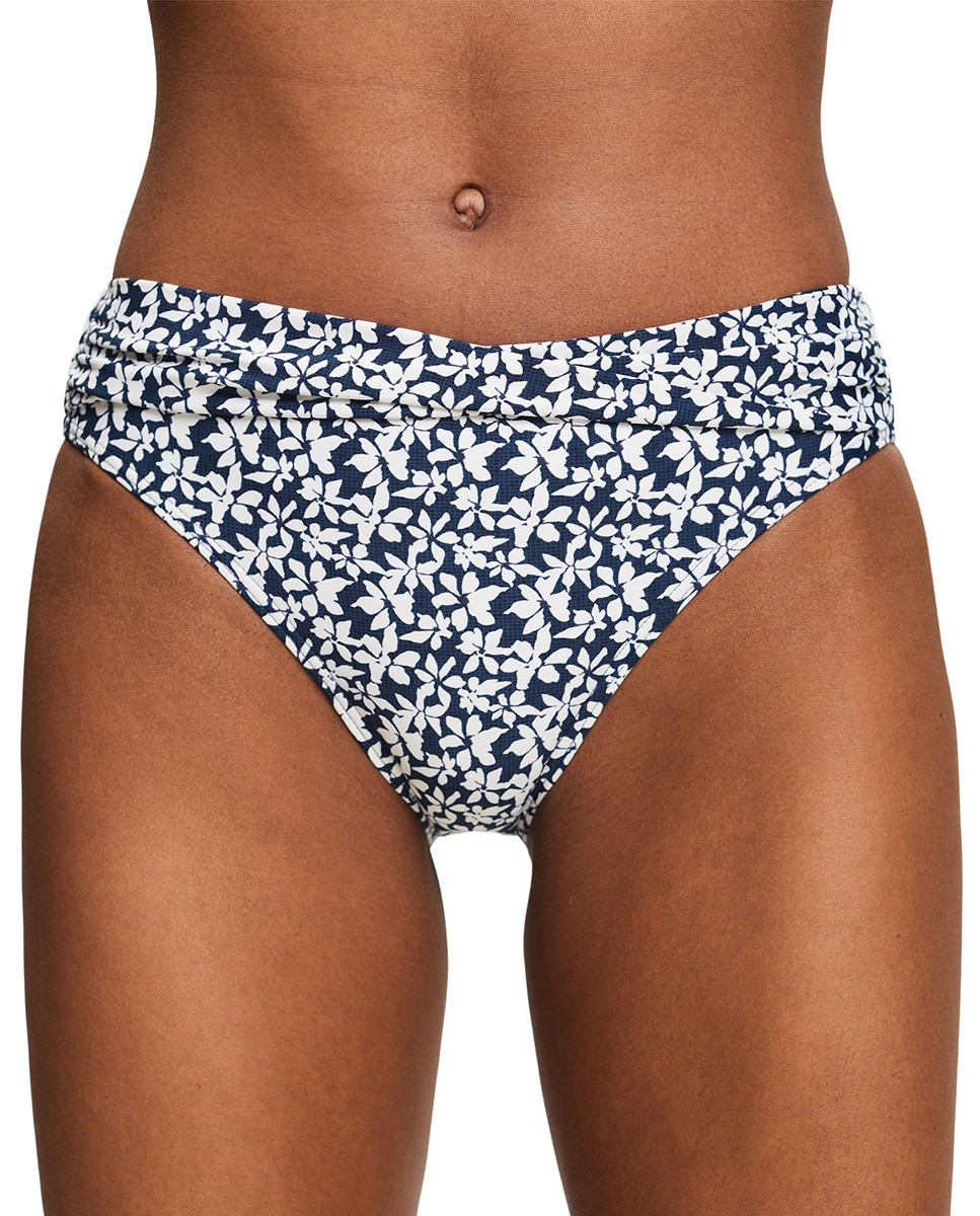 Imagen 0 de Braga de bikini clásica estampado flores con banda drapeada en frontal.