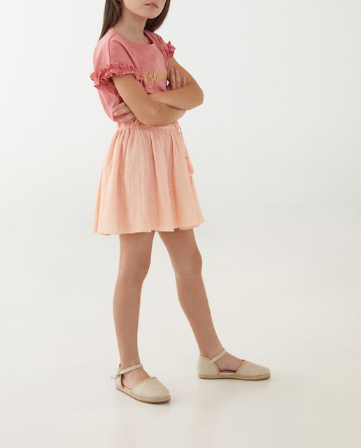 Imagen 0 de Falda con vuelo de niña y cintura elástica