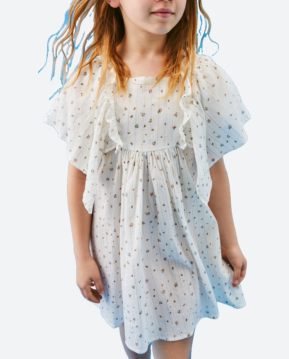 Imagen 0 de Vestido de niña manga mariposa