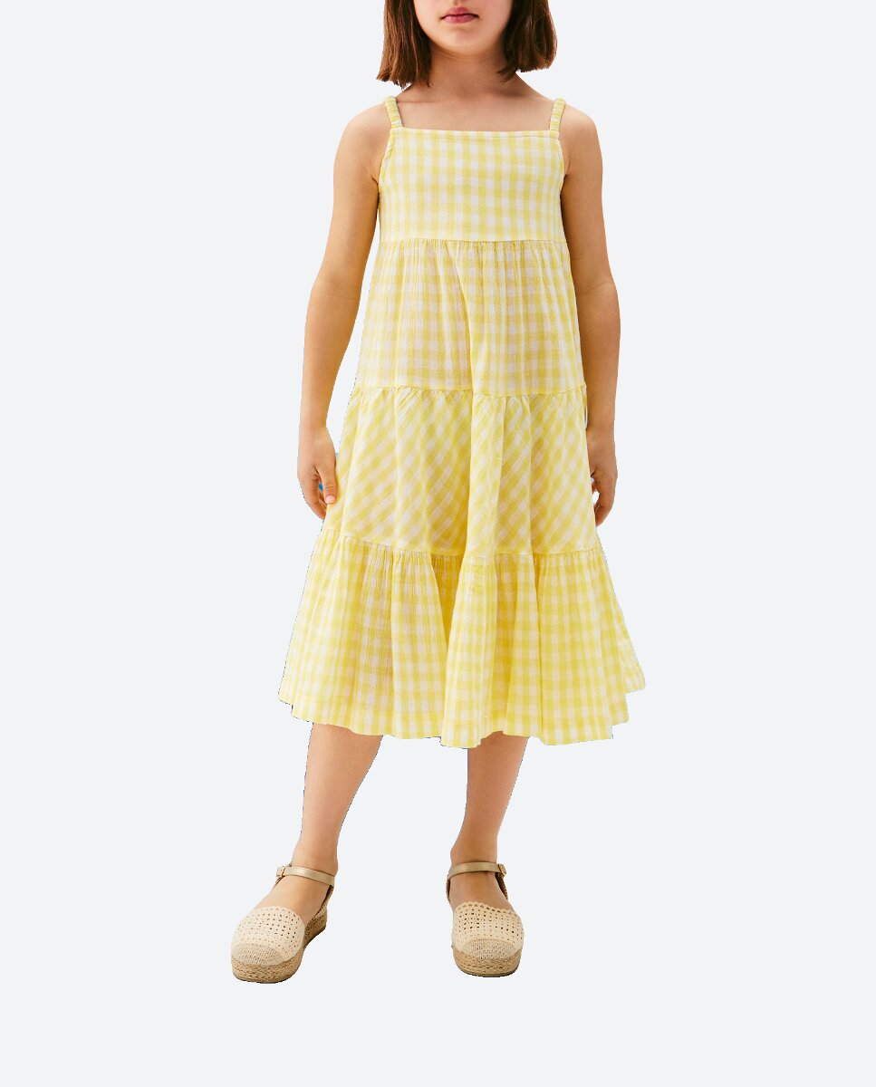 Imagen 0 de Vestido midi de niña volantes