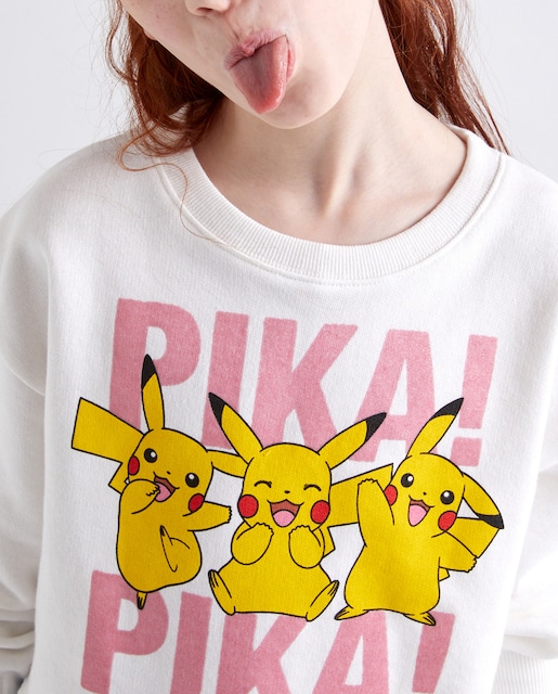 Imagen 0 de Sudadera de niña manga larga con estampado Pokemon