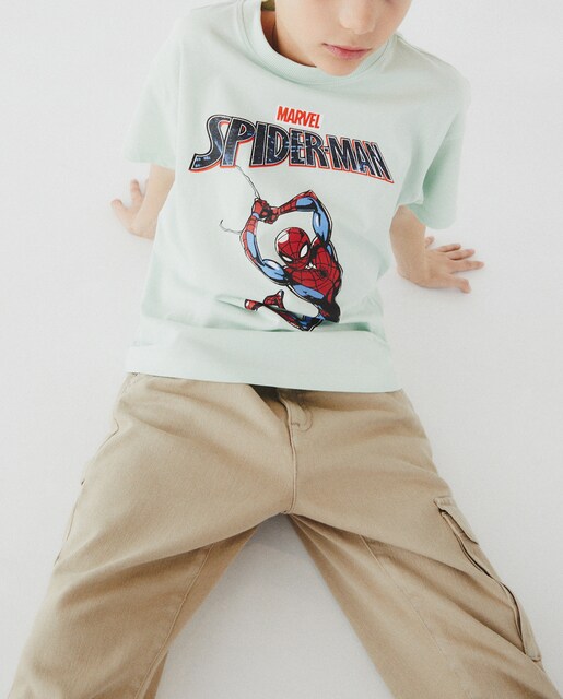 Imagen 0 de Camiseta de niño con manga corta y estampado Spiderman