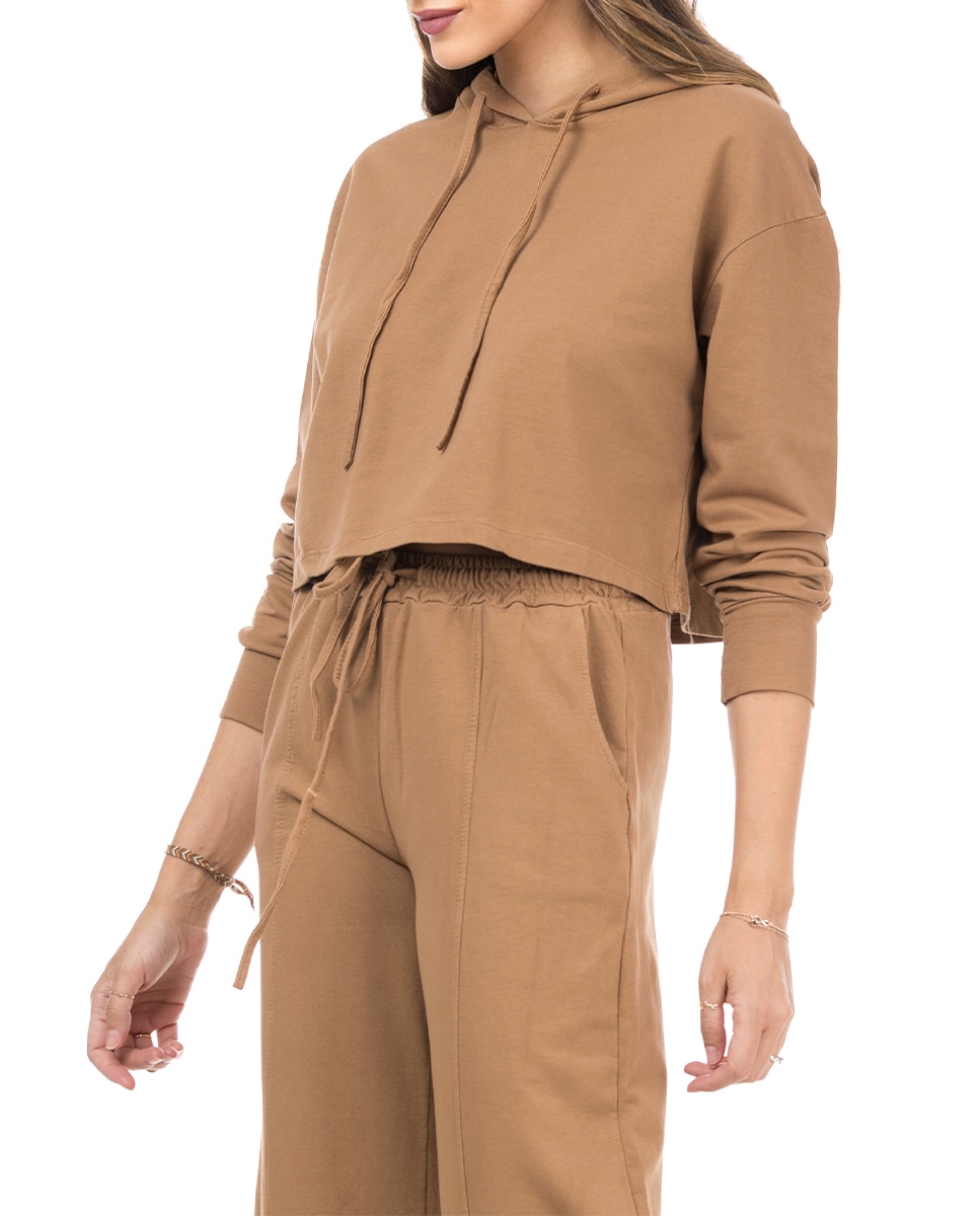 Imagen 0 de Sudadera corta con capucha