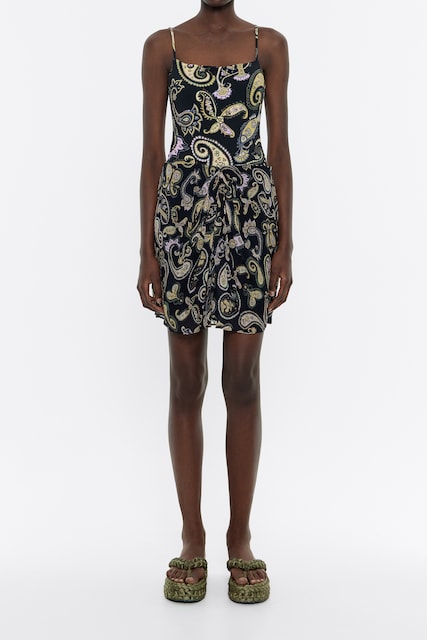 Imagen 0 de Falda de mujer mini vuelo Paisley