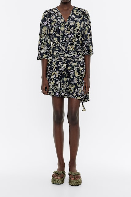 Imagen 0 de Vestido de mujer mini vuelo Paisley