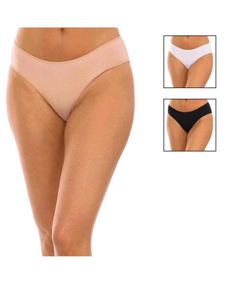 Imagen 0 de Pack 3 braguitas slips de microfibra mujer