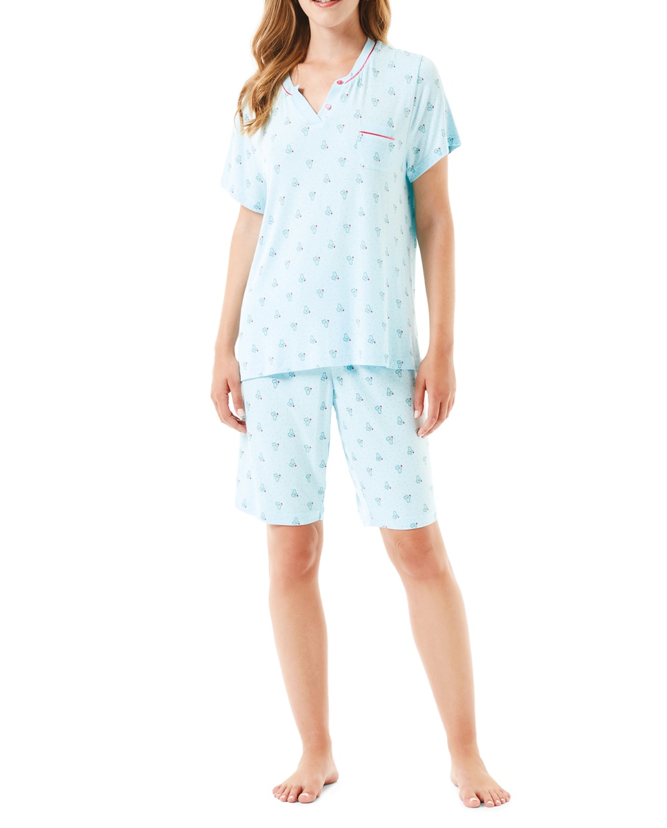 Imagen 0 de Pijama completo de mujer corto con estampado
