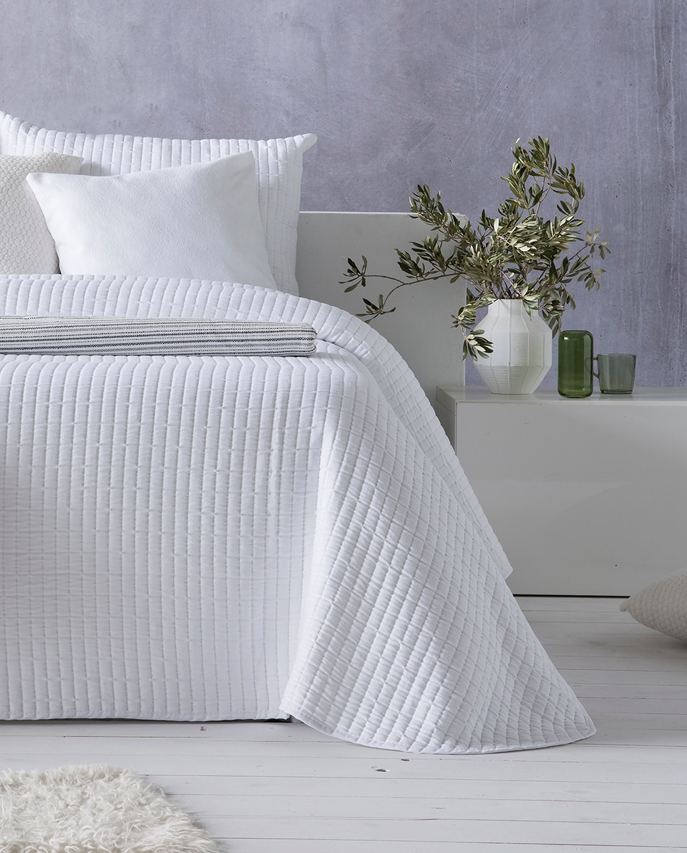 Imagen 0 de Colcha jacquard agnes blanco
