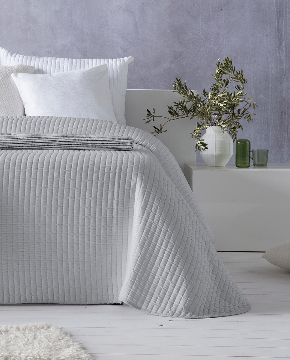 Imagen 0 de Colcha jacquard agnes gris