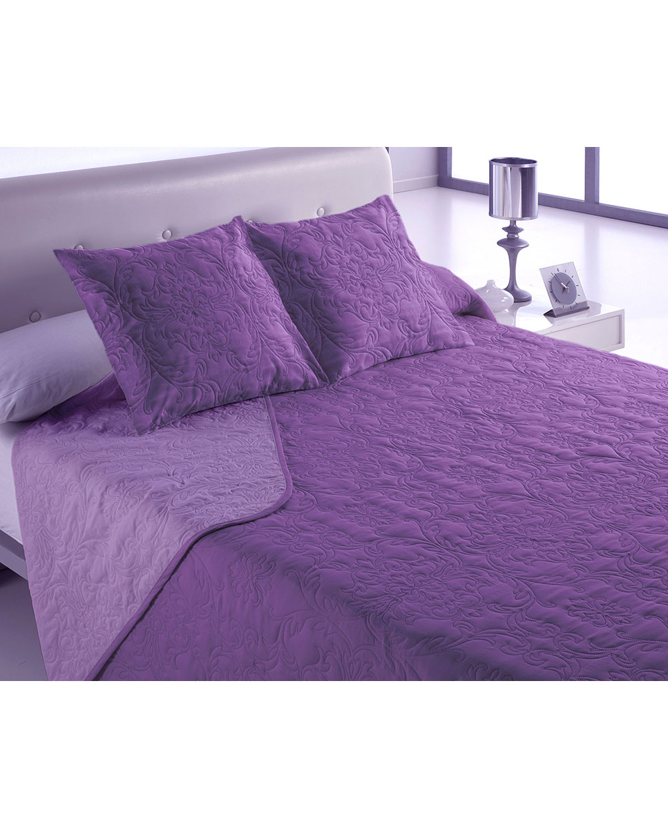 Imagen 0 de Colcha bouti + funda cojín vegas morado