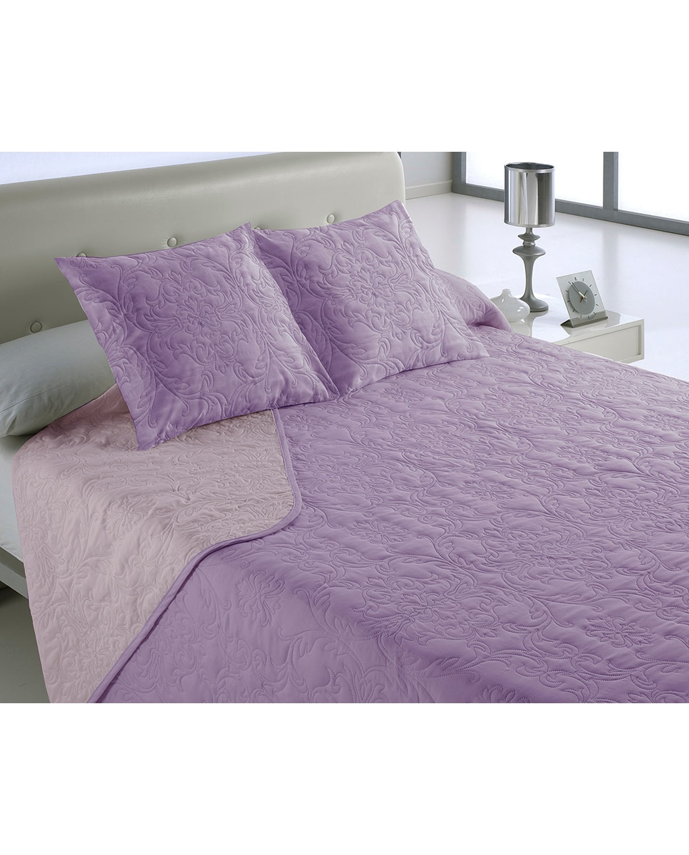 Imagen 0 de Colcha bouti + funda cojín vegas violet