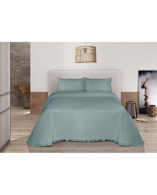 Imagen 0 de Colcha bouti y cojín Zafiro