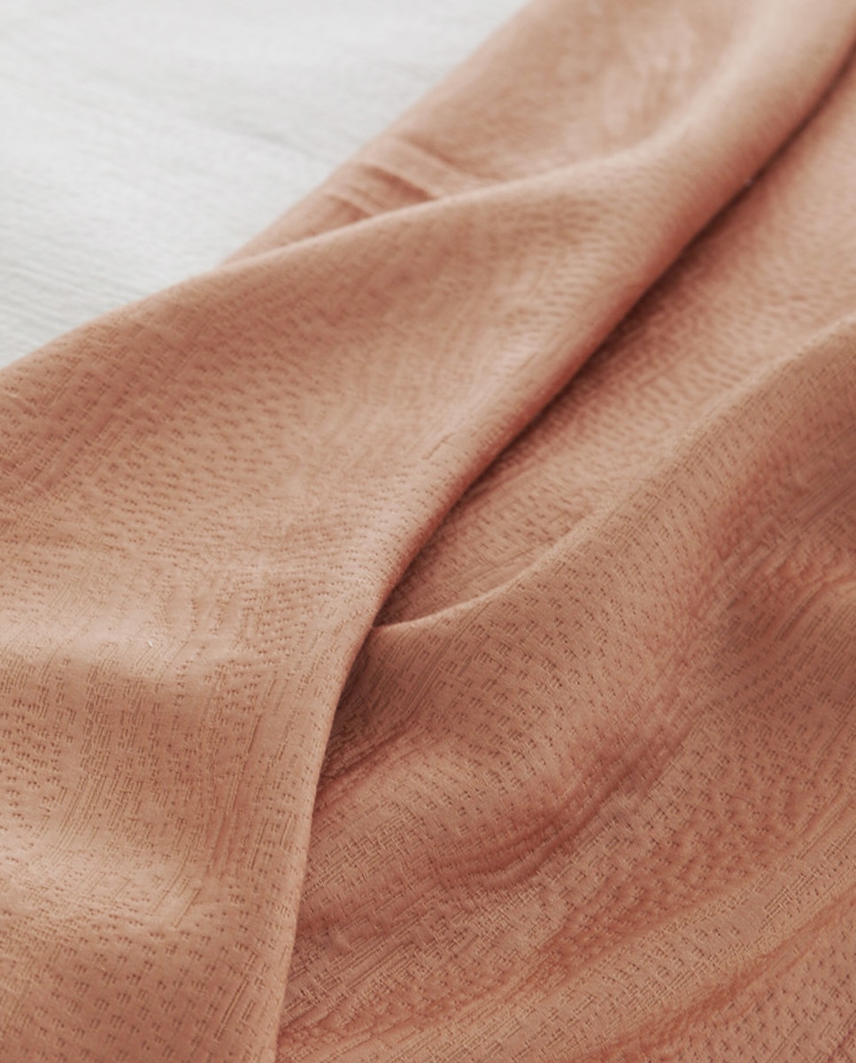 Imagen 0 de Plaid Dunes color Arcilla. 140x190 cm