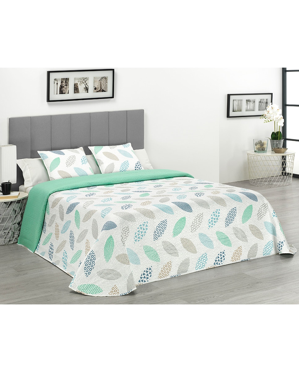 Imagen 0 de Colcha estampada acolchada + funda cojín regalo
