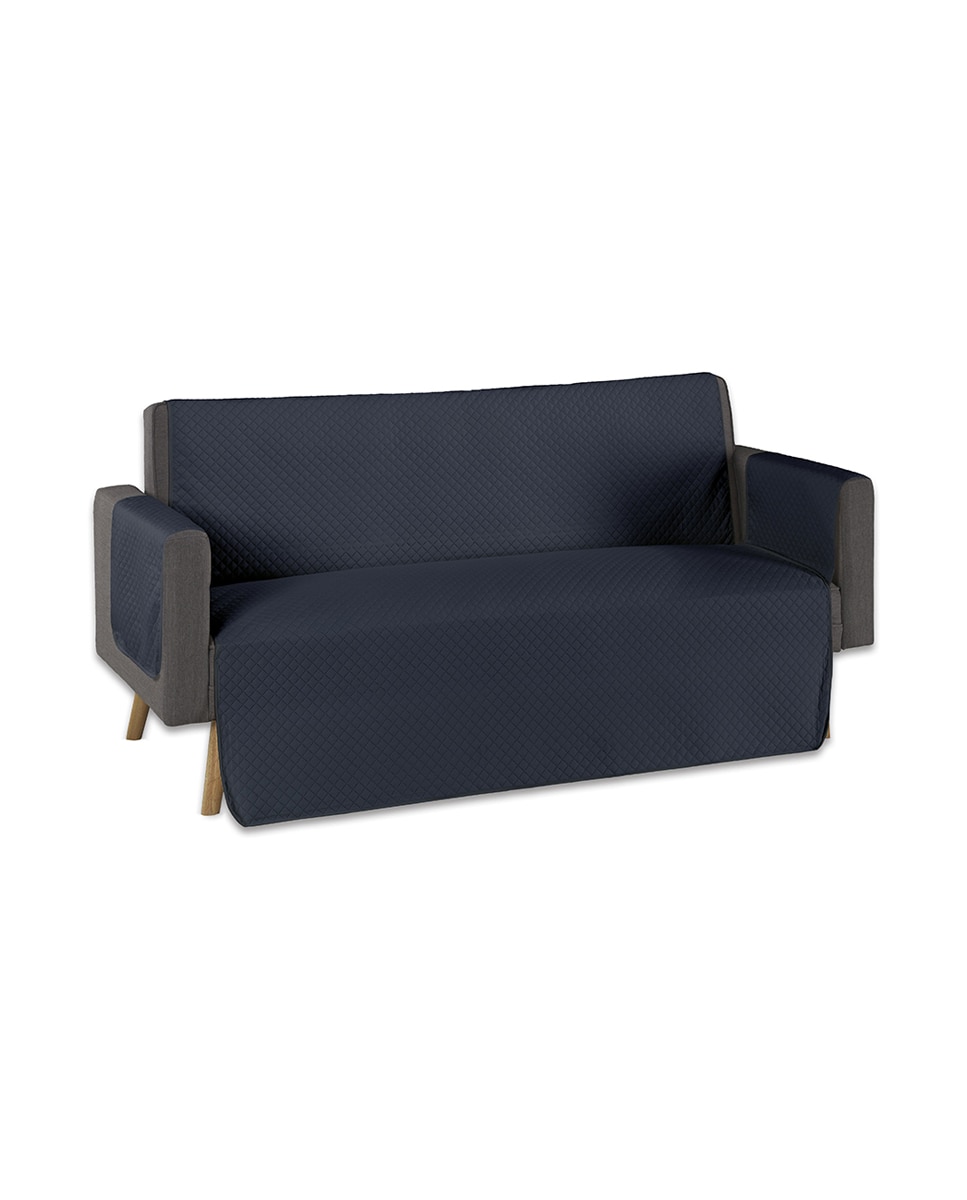Imagen 0 de Funda protectora de sofá acolchada chaise longue gris oscuro