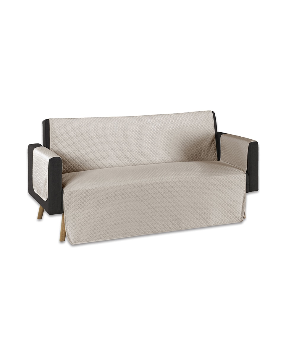 Imagen 0 de Funda protectora de sofá acolchada chaise longue visón