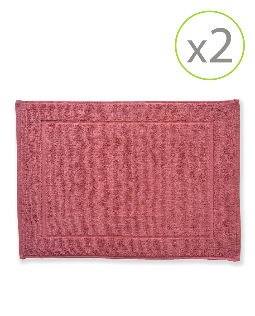 Imagen 0 de Pack de 2 alfombrines de baño de 45 x 65 cm berenjena