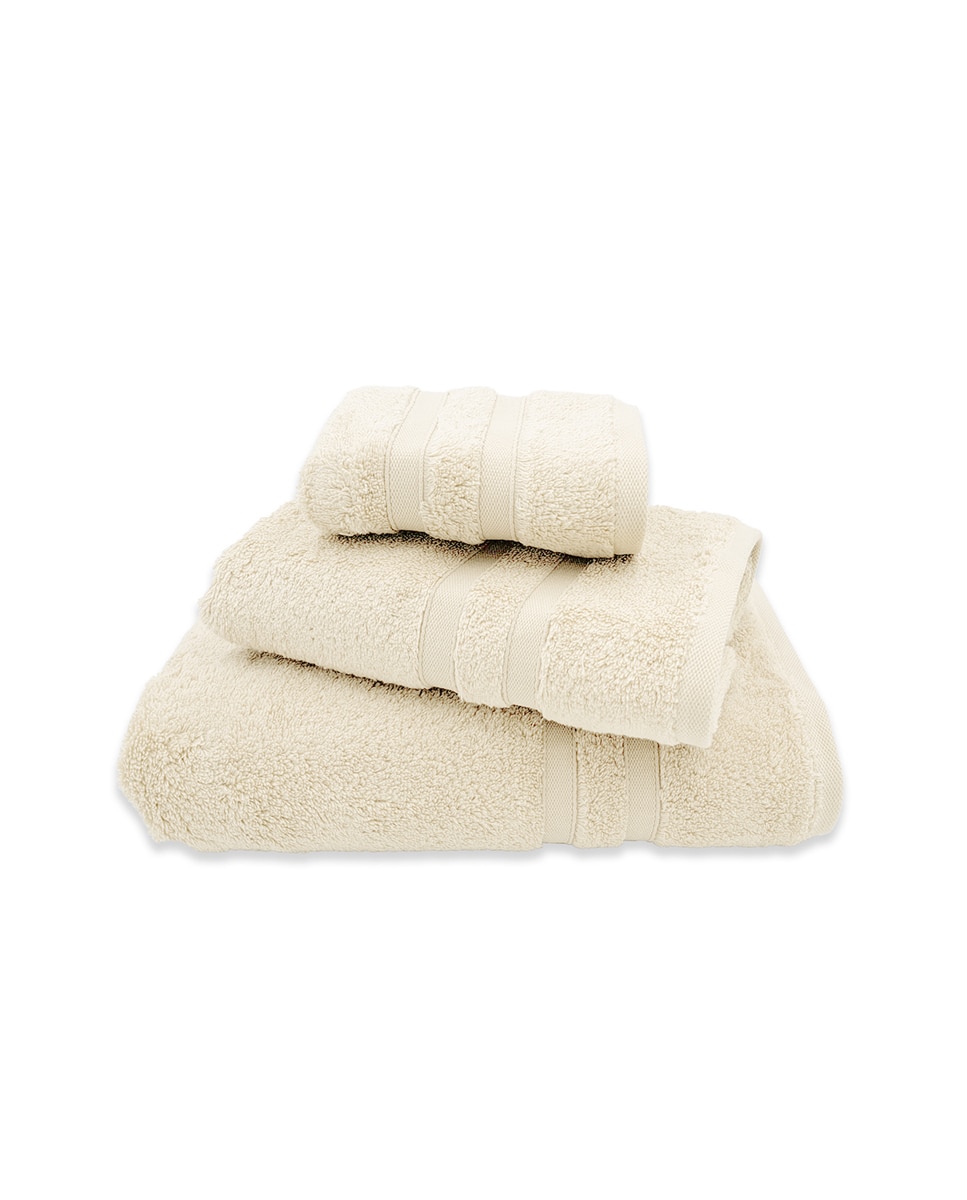 Juego toalla lisa 500 grs crema — oferta en Primeriti