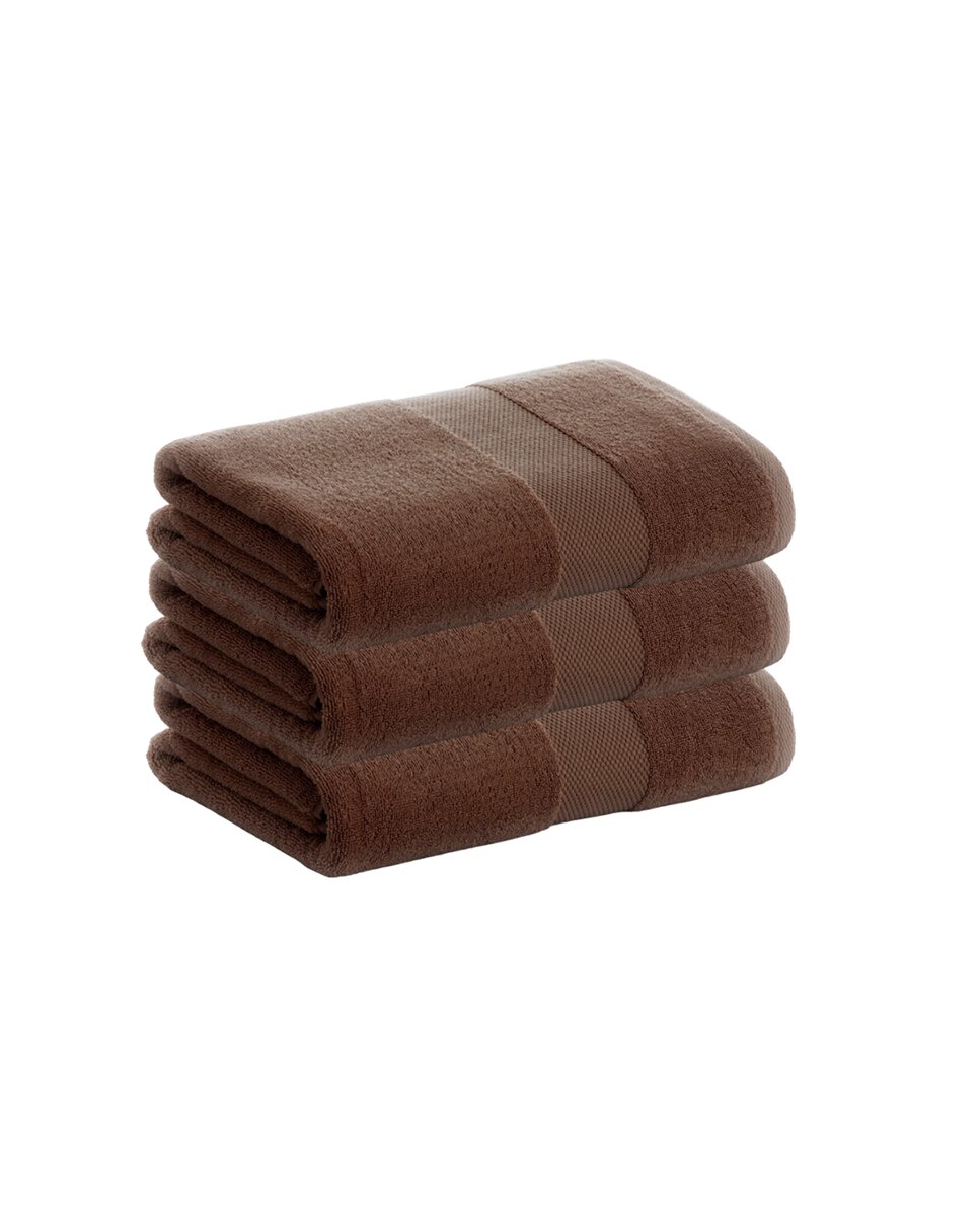 Imagen 0 de Pack 6 toallas chocolate tocador Donegal 30x50 cm