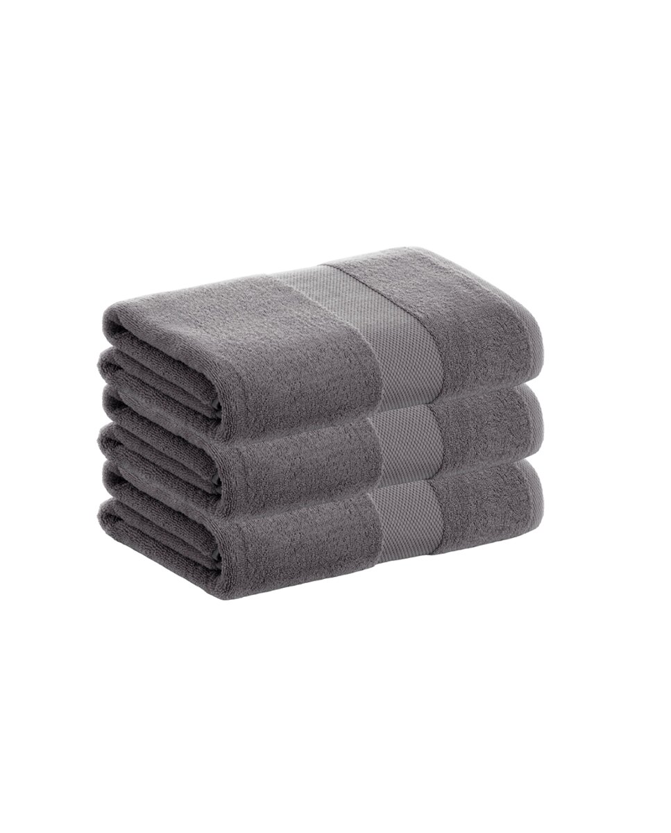 Imagen 0 de Pack 6 toallas gris tocador Donegal 30x50 cm